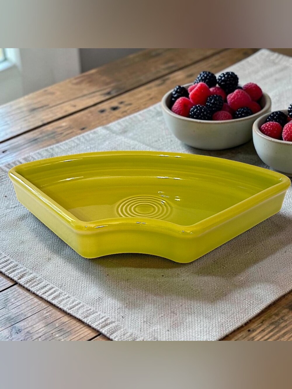 Fiestaware Fiesta Omni Relish Tray Insert Lemongrass Chartreuse Pottery HLC